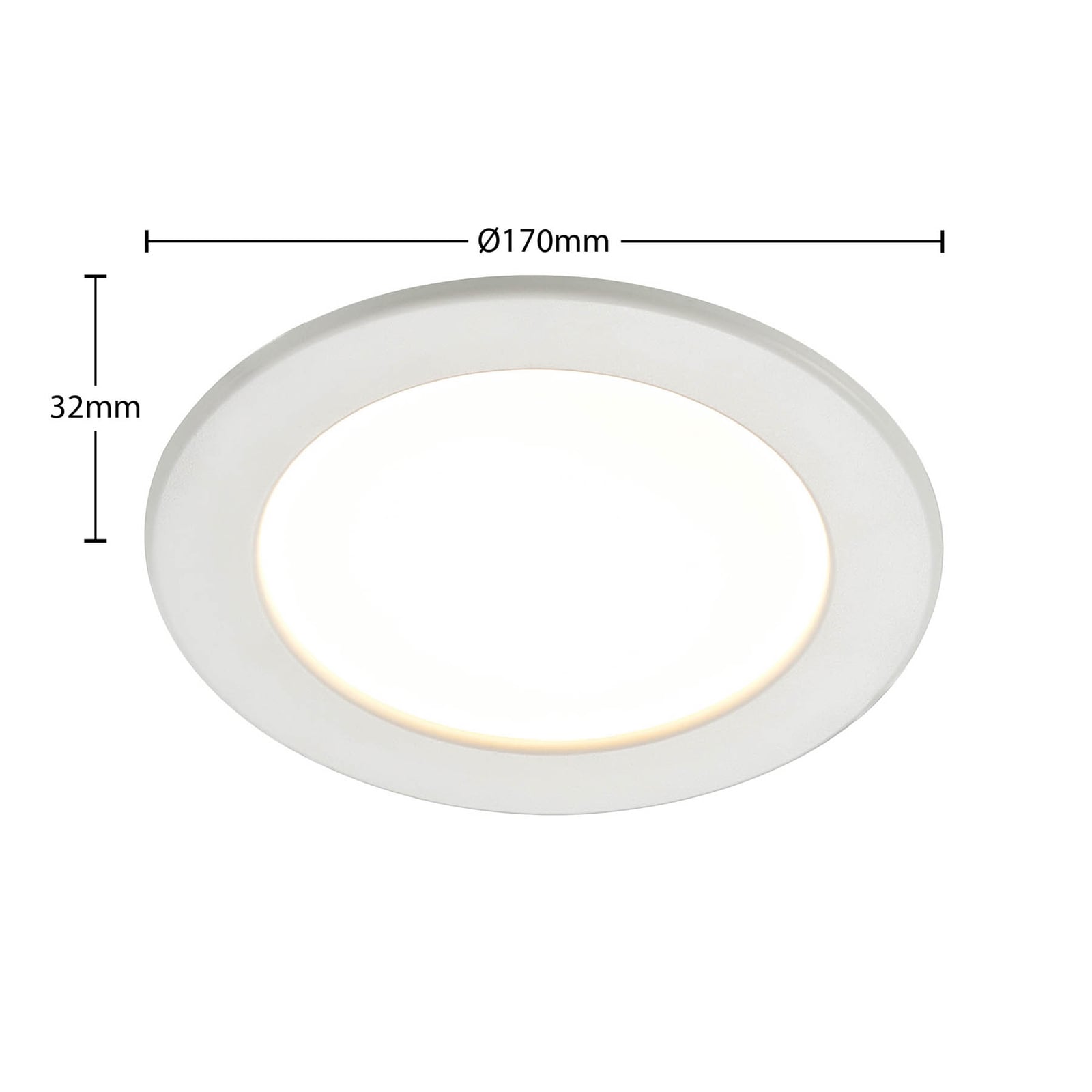 LED innbyggingsspot Cadance hvit Ø17 cm dimbar montert