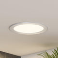 LED innbyggingsspot Cadance rund sølv Ø22 cm 18W CCT dimbar IP44 forfra