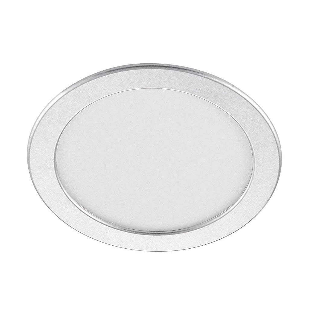 Montert LED innbyggingsspot Cadance rund sølv Ø22 cm 18W CCT dimbar IP44 i tak