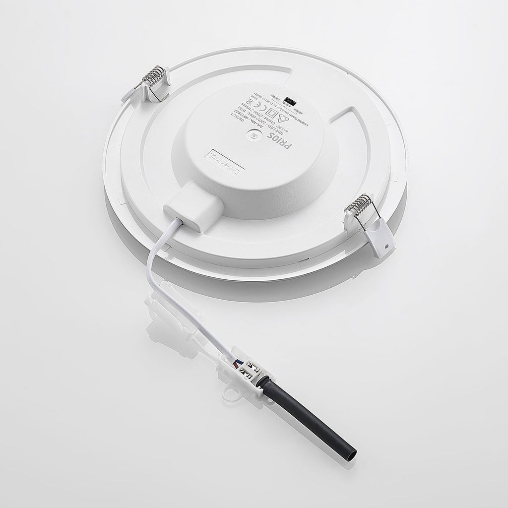 Dimmerfunksjon på LED innbyggingsspot Cadance rund sølv Ø22 cm 18W CCT dimbar IP44