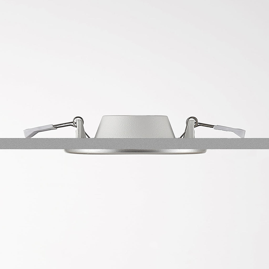 LED innbyggingsspot Cadance sølv rund dimbar CCT side