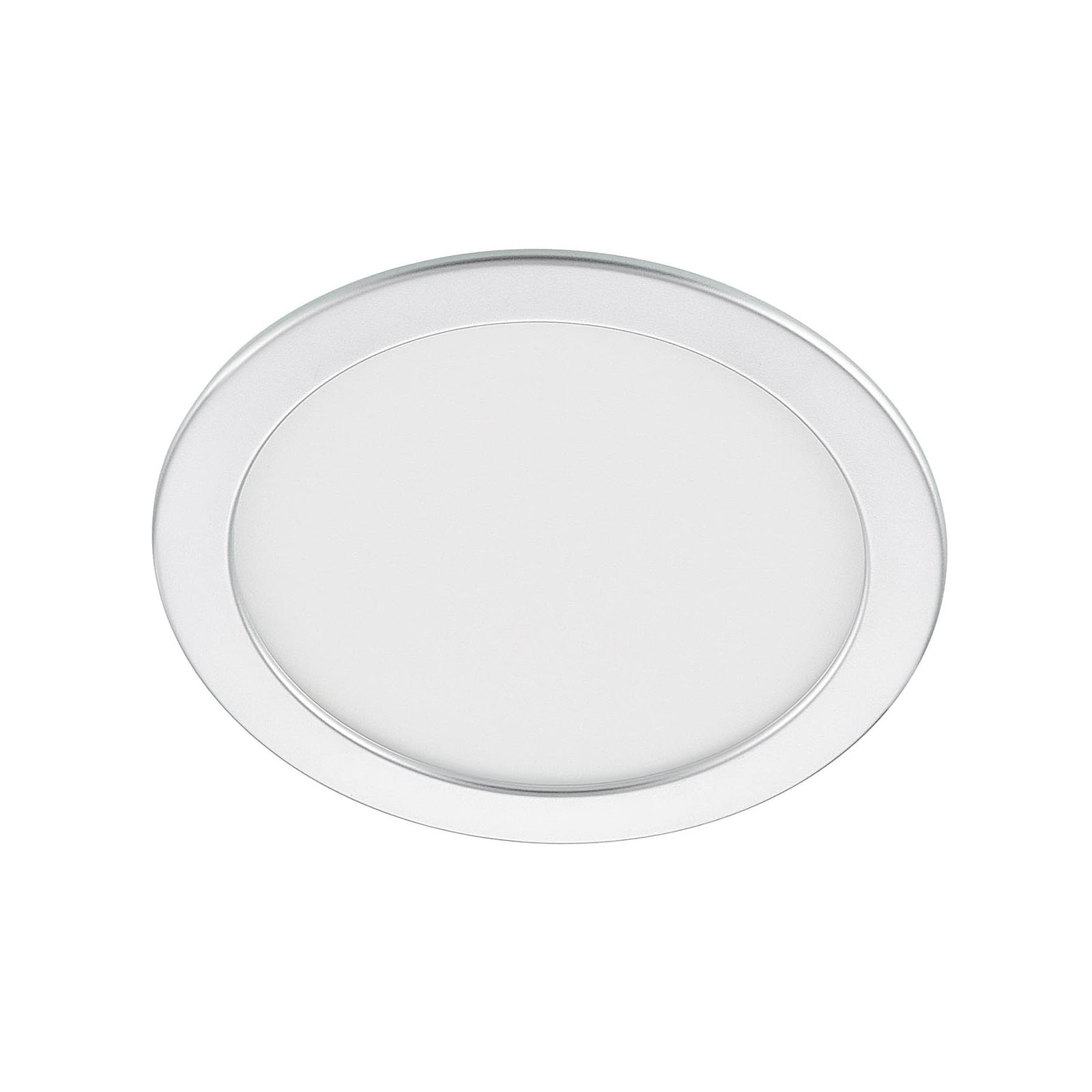 LED innbyggingsspot Cadance sølv rund dimbar CCT Ø24 cm IP44 profil