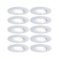 LED innbyggingsspot Calla 10-pack hvit forfra