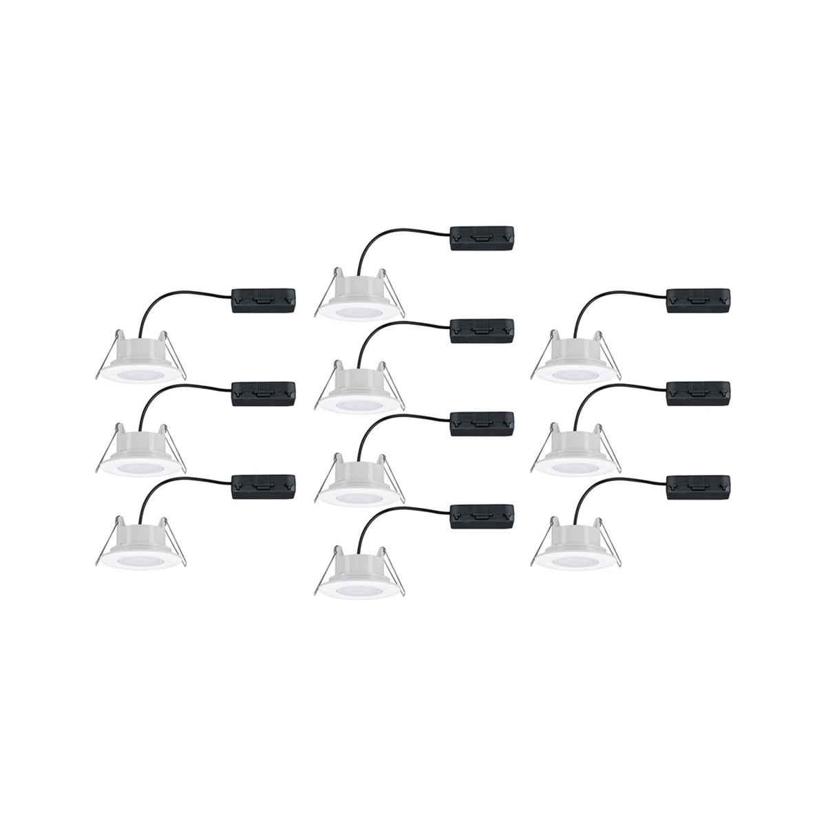 Montert LED innbyggingsspot Calla 10-pack hvit i tak