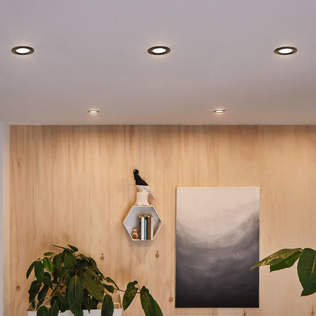 LED innbyggingsspot Calla 10-pk svart svingbar 4000K IP65 bakside