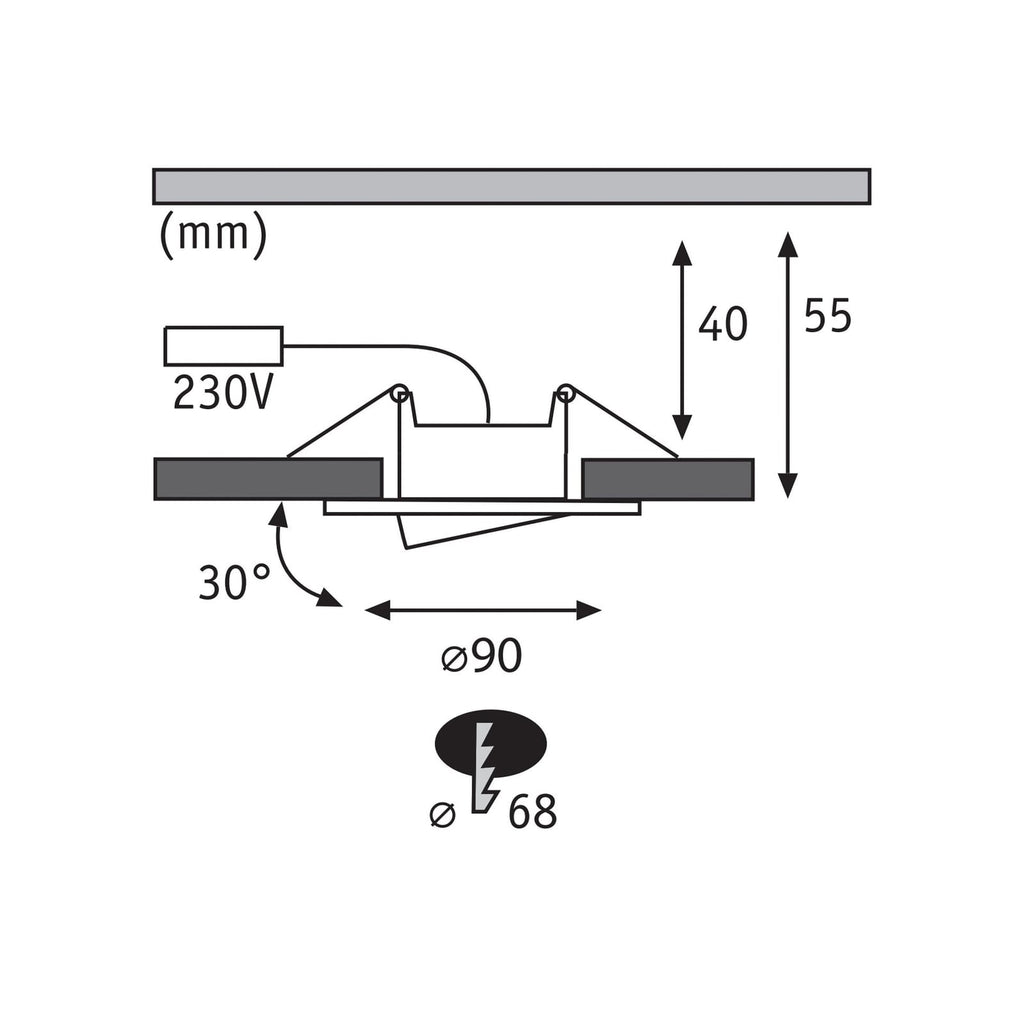 LED innbyggingsspot Calla 10-pk svart svingbar 4000K IP65 montert i tak