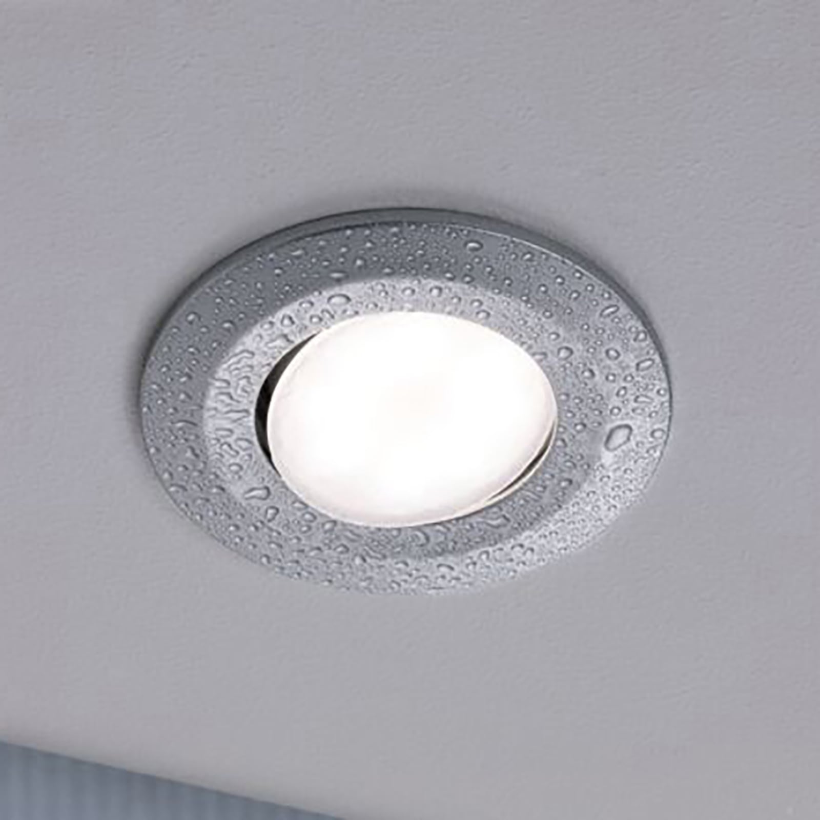 LED innbyggingsspot Calla 3-pk svingbar krom IP65 CCT forfra