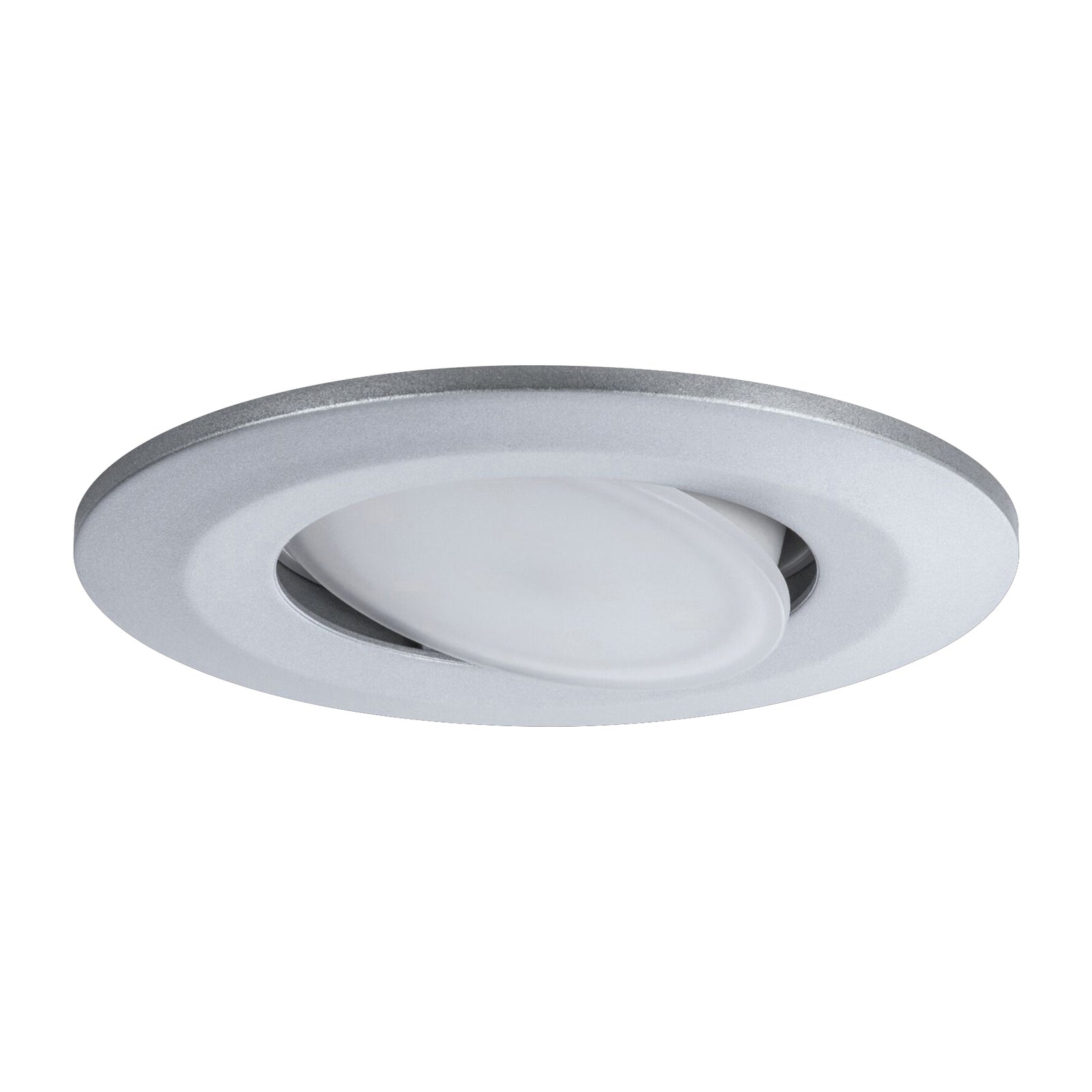 LED innbyggingsspot Calla 3-pk svingbar krom IP65 CCT detalj av spot