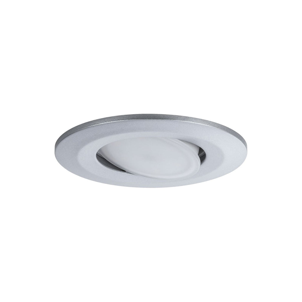LED innbyggingsspot Calla svingbar krom matt Ø9 cm front