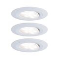 LED innbyggingsspot Calla svingbar 3-pack hvit IP65 Ø9 cm forfra