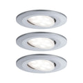 LED innbyggingsspot Calla svingbar 3-pack krom IP65 forfra