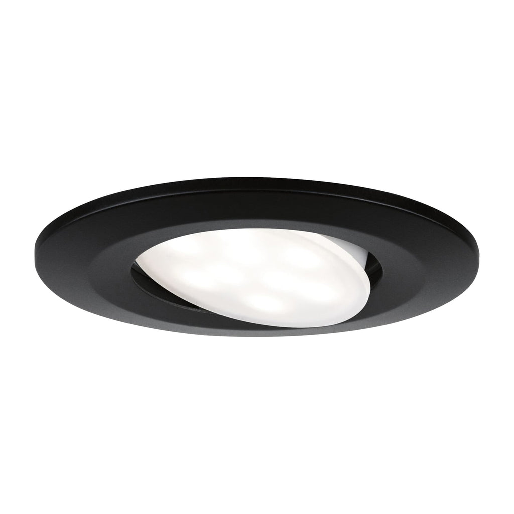 LED innbyggingsspot Calla svingbar CCT IP65 3-pack svart bakside