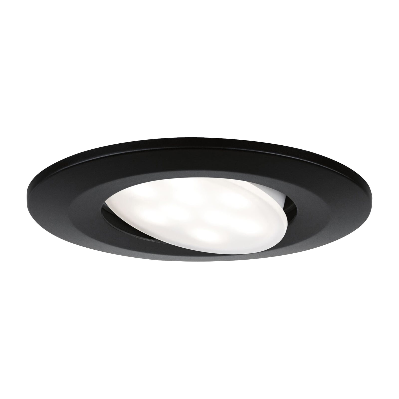 LED innbyggingsspot Calla svingbar CCT IP65 3-pack svart bakside