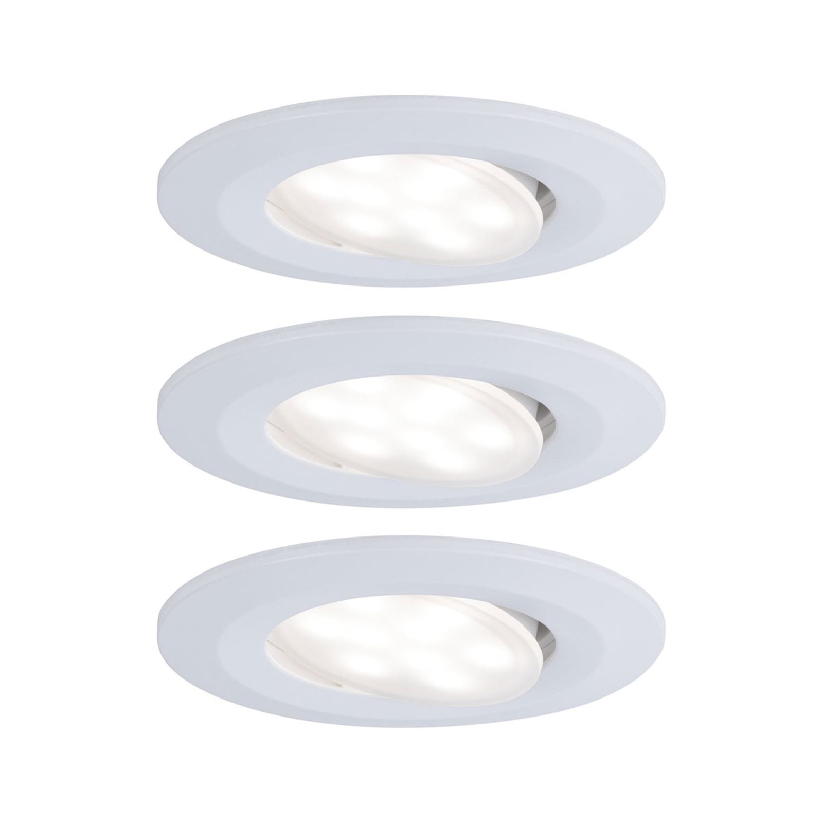 LED innbyggingsspot Calla svingbar dimbar 3-pack hvit IP65 forfra
