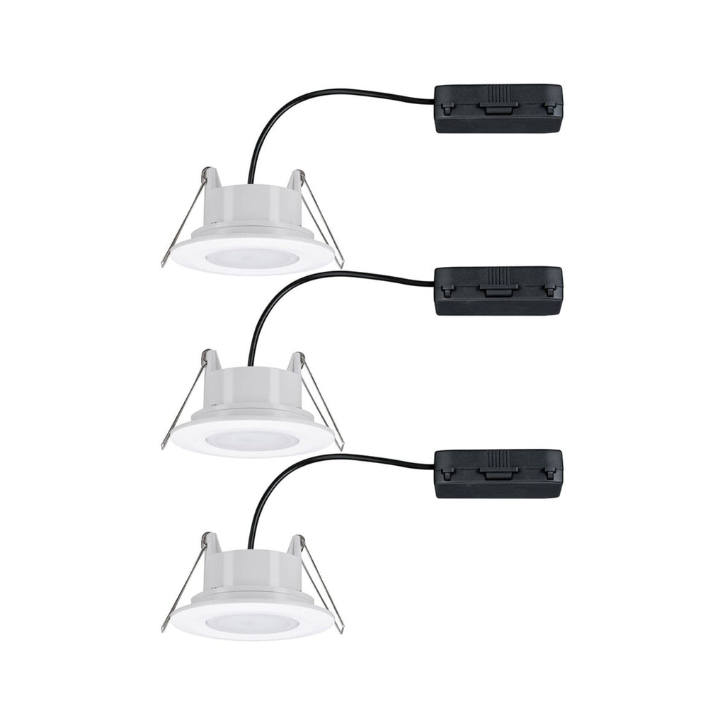 LED innbyggingsspot Calla svingbar dimbar 3-pack hvit IP65 montert