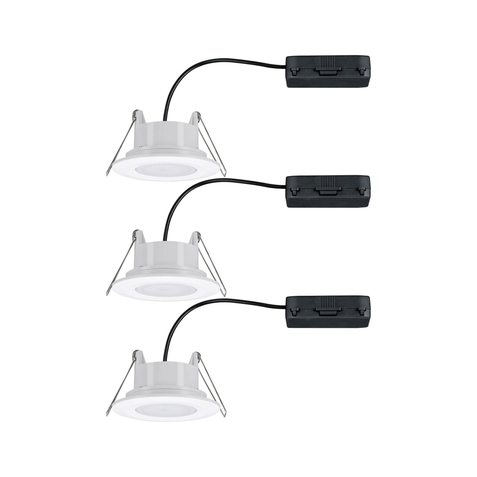 LED innbyggingsspot Calla svingbar dimbar 3-pack hvit IP65 montert