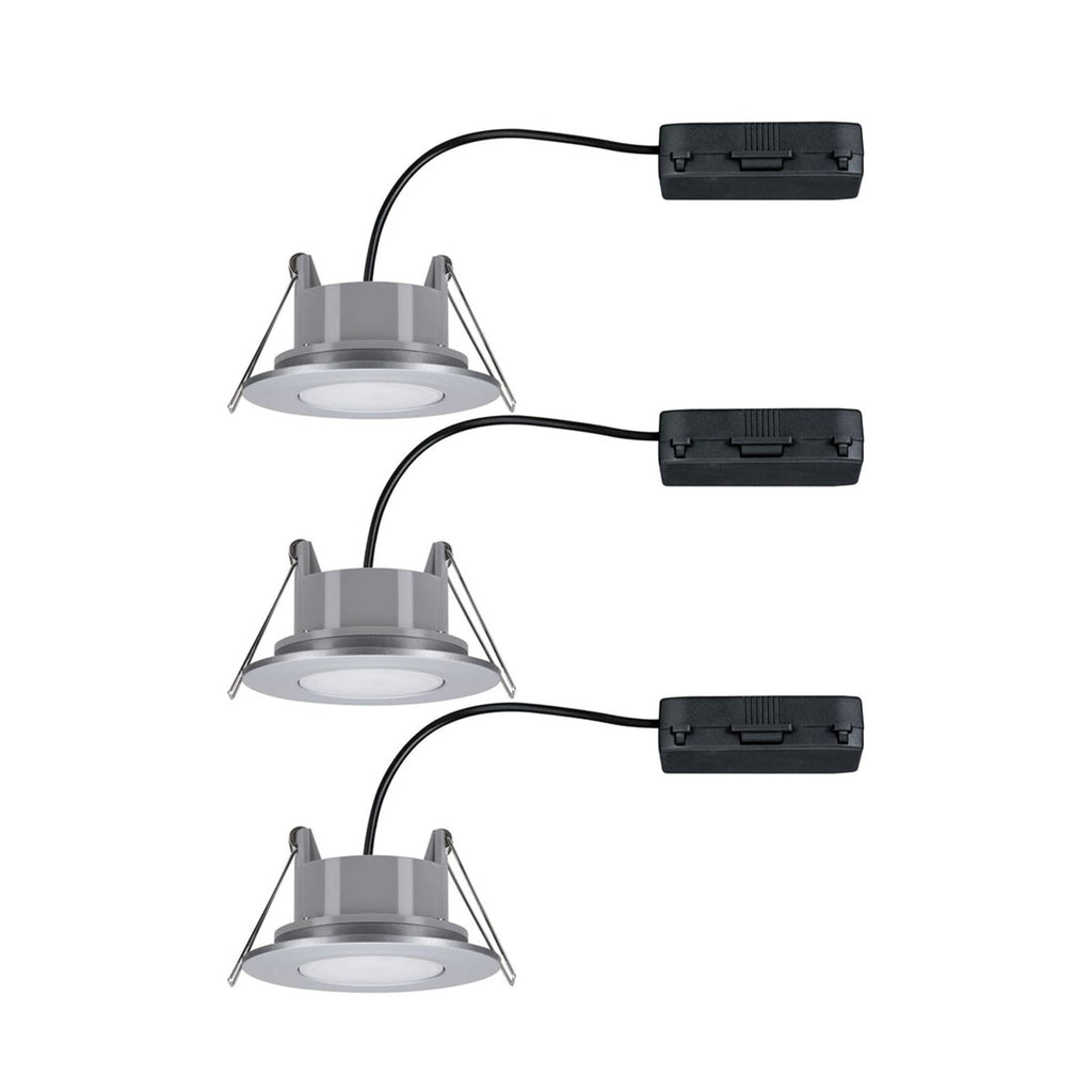 Montert LED innbyggingsspot Calla svingbar dimbar 3-pk krom i tak