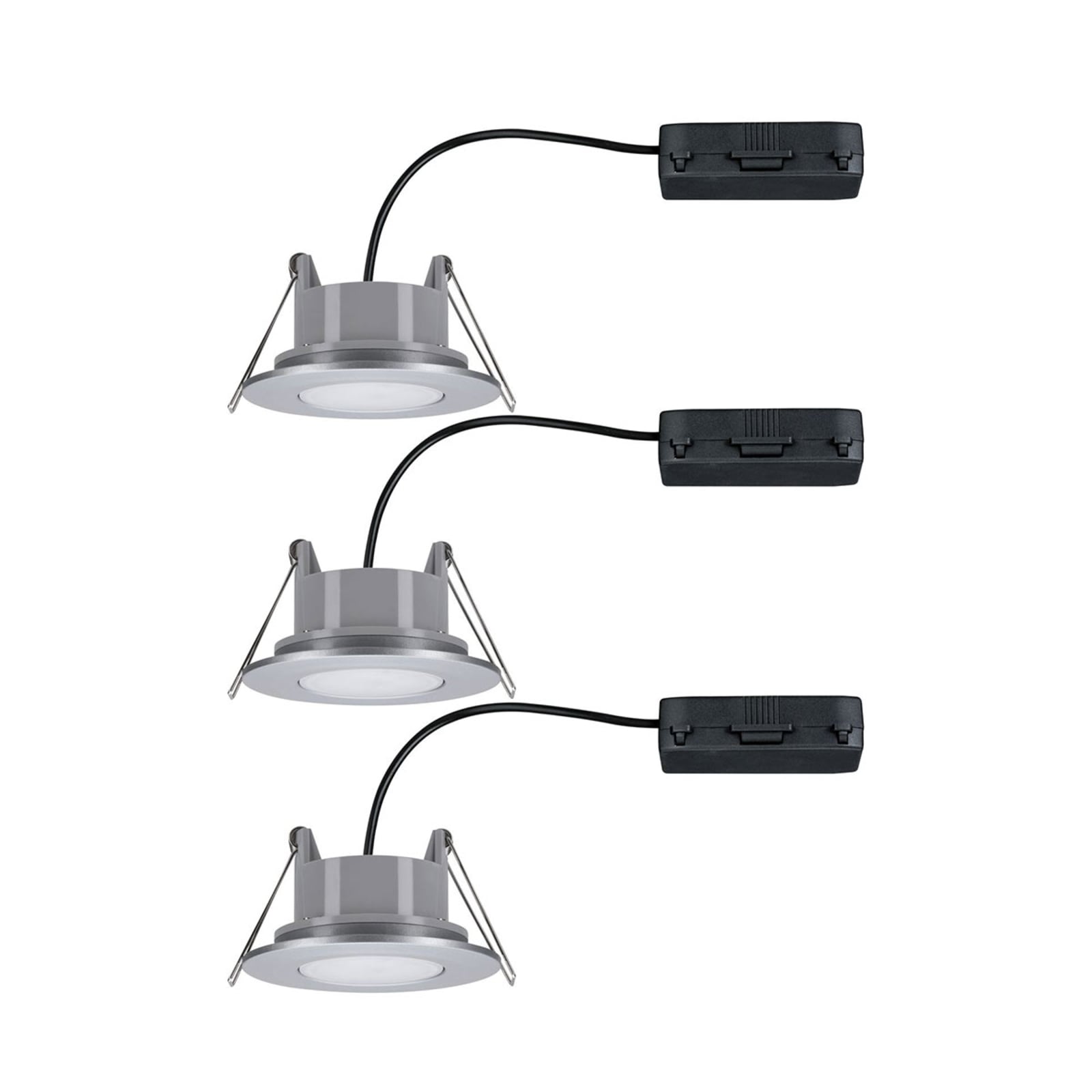Montert LED innbyggingsspot Calla svingbar dimbar 3-pk krom i tak