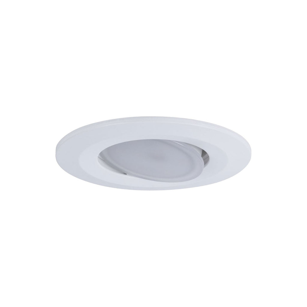 LED innbyggingsspot Calla svingbar dimbar Ø9 cm IP65 hvit forfra