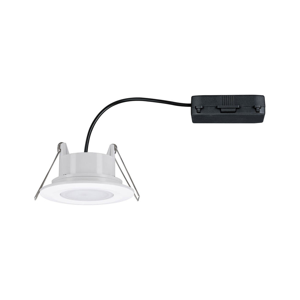 LED innbyggingsspot Calla svingbar dimbar Ø9 cm IP65 hvit bakside