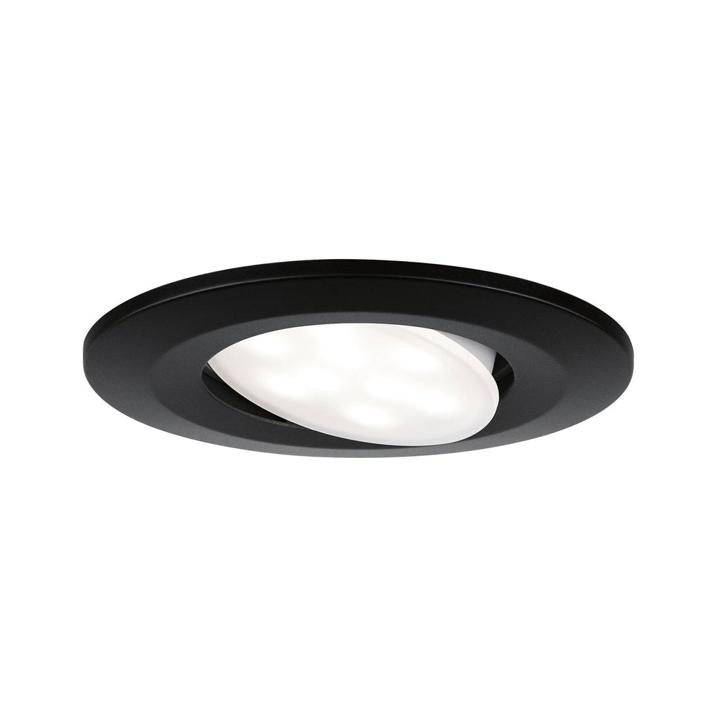LED innbyggingsspot Calla svingbar svart IP65 3-pk bakside