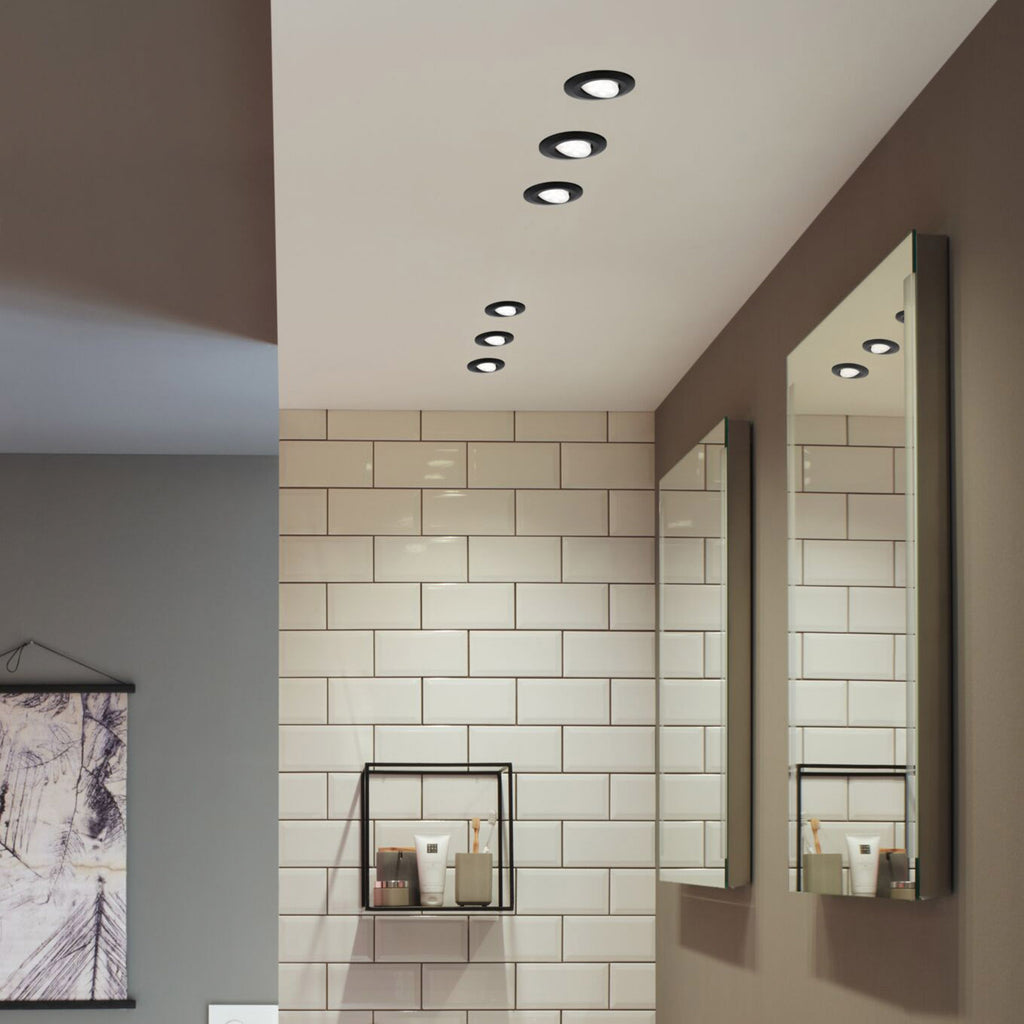 LED innbyggingsspot Calla svingbar svart IP65 3-pk nærbilde