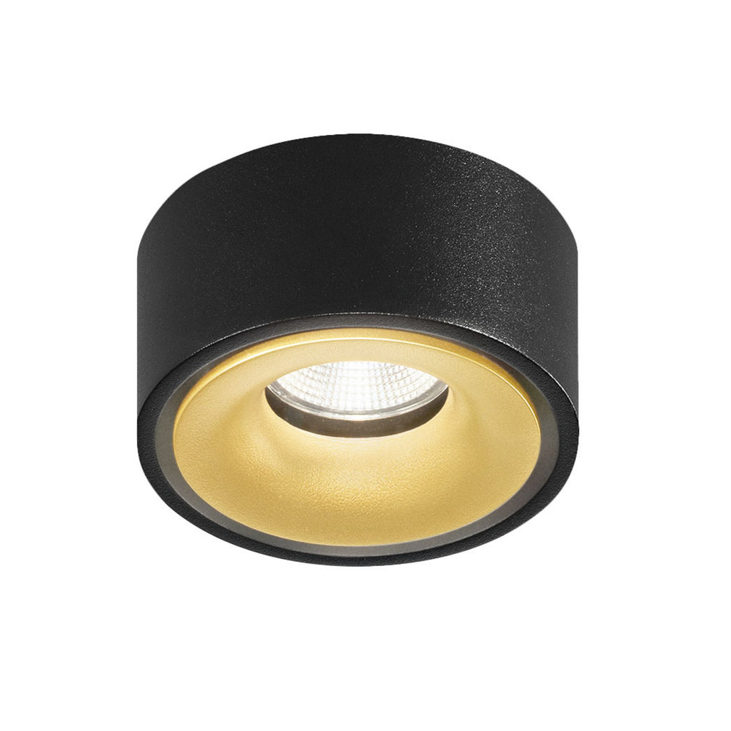 LED innbyggingsspot Clippo EP dimbar svart-gull bakside
