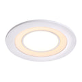 LED innbyggingsspot Clyde hvit Ø8 cm varmhvit front