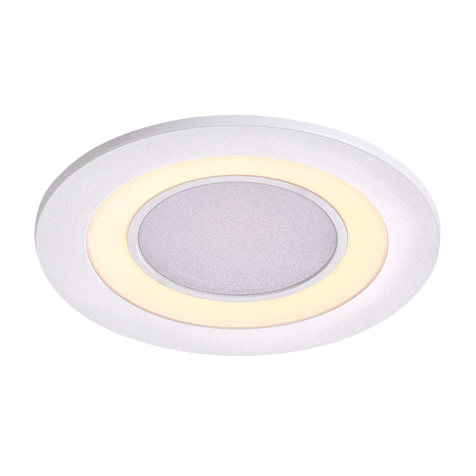 LED innbyggingsspot Clyde hvit Ø8 cm varmhvit bakside
