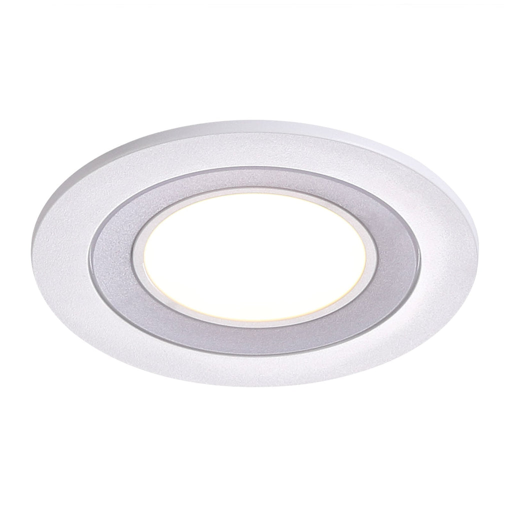 Detalj av LED innbyggingsspot Clyde hvit Ø8 cm varmhvit