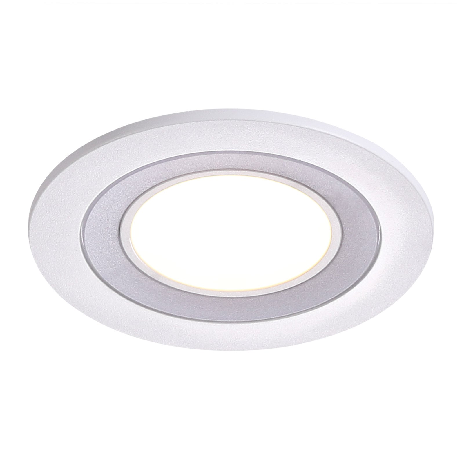 Detalj av LED innbyggingsspot Clyde hvit Ø8 cm varmhvit
