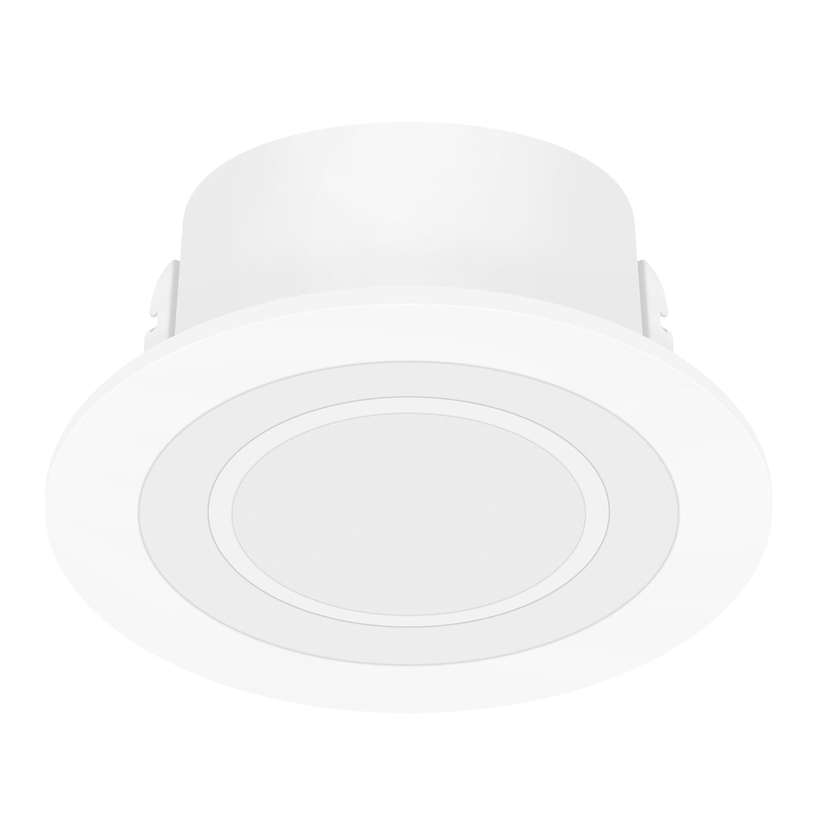 LED innbyggingsspot Clyde hvit Ø8 cm varmhvit installasjon