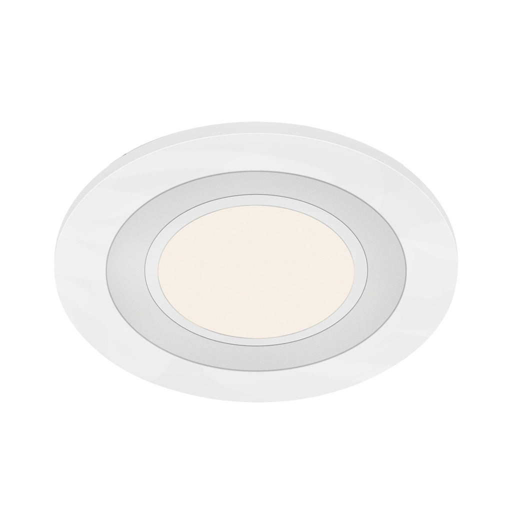 LED innbyggingsspot Clyde hvit Ø8 cm varmhvit sideprofil