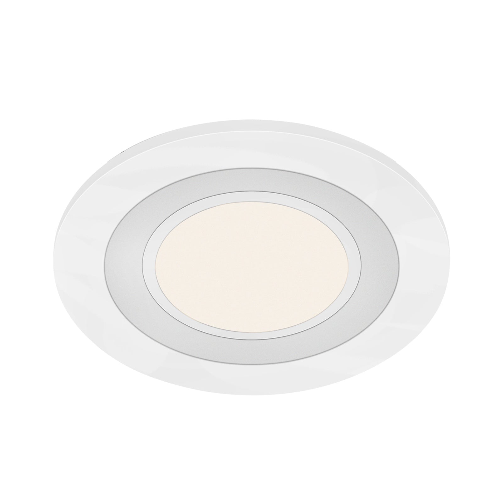 LED innbyggingsspot Clyde hvit Ø8 cm varmhvit sideprofil