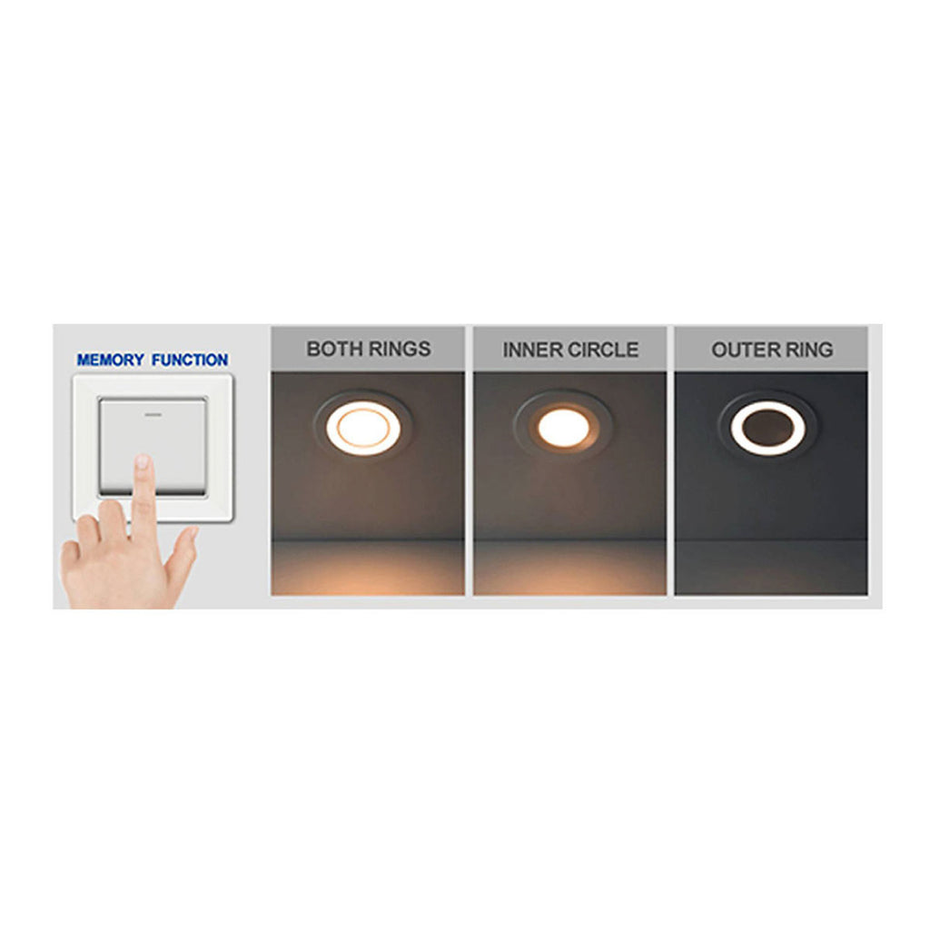 LED innbyggingsspot Clyde hvit Ø8 cm varmhvit detalj av kant