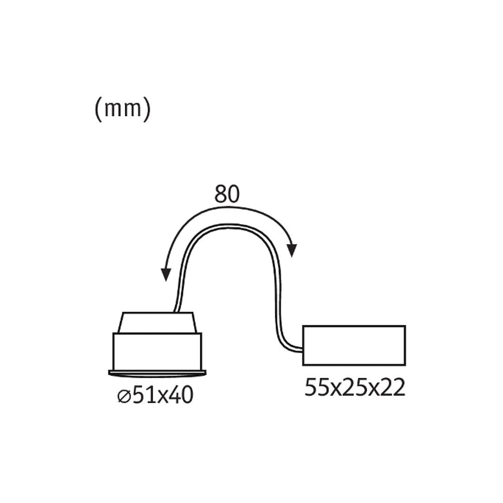 LED innbyggingsspot Coin Base dimbar 5W 3000K Ø5,1 cm montert
