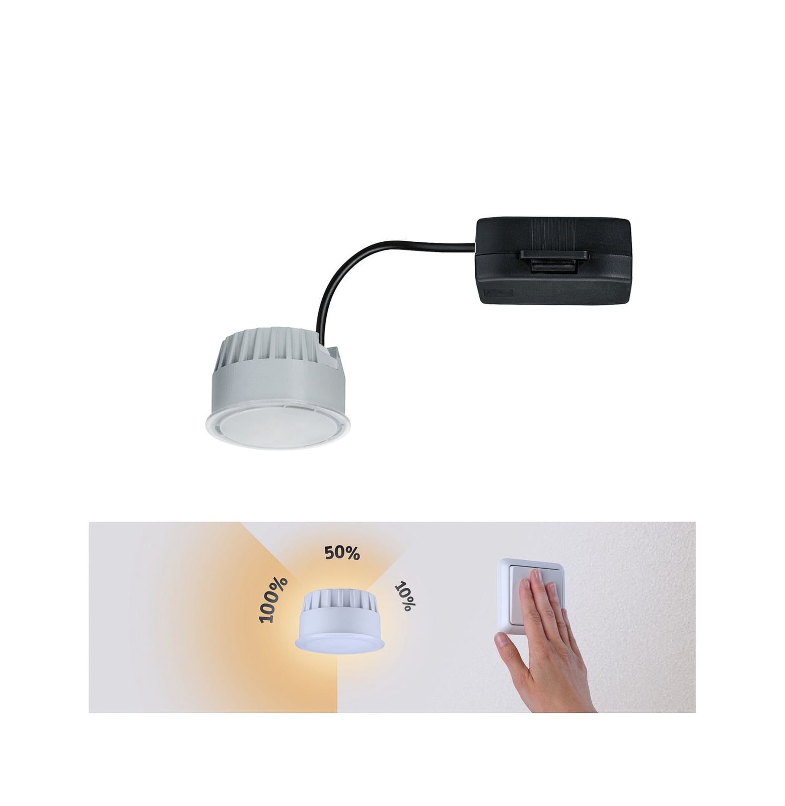 LED innbyggingsspot Coin Nova 3-Step-dim 6W 4000K forfra