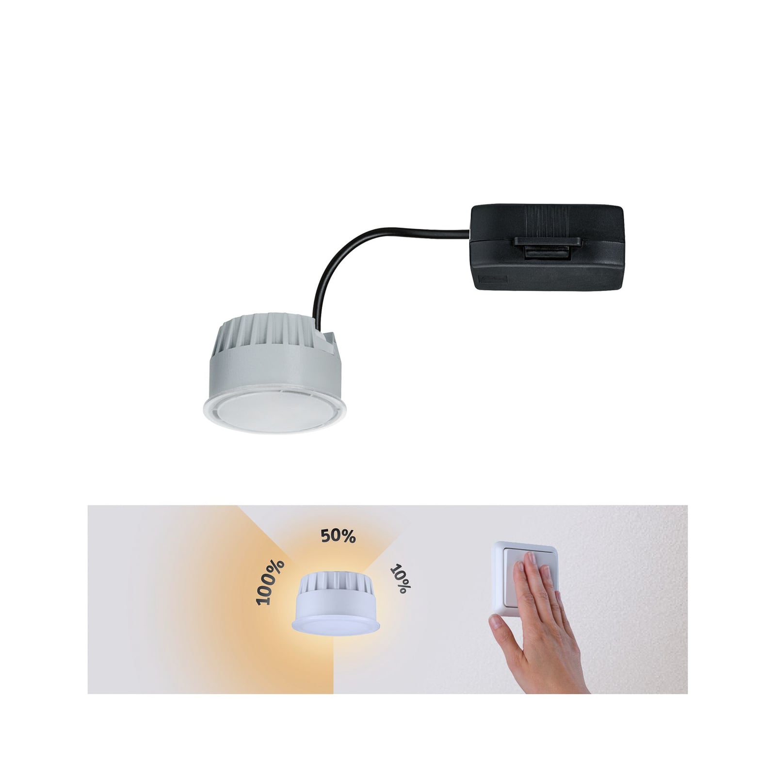 Nærbilde av LED innbyggingsspot Coin Nova 3-Step-dim 6W 4000K