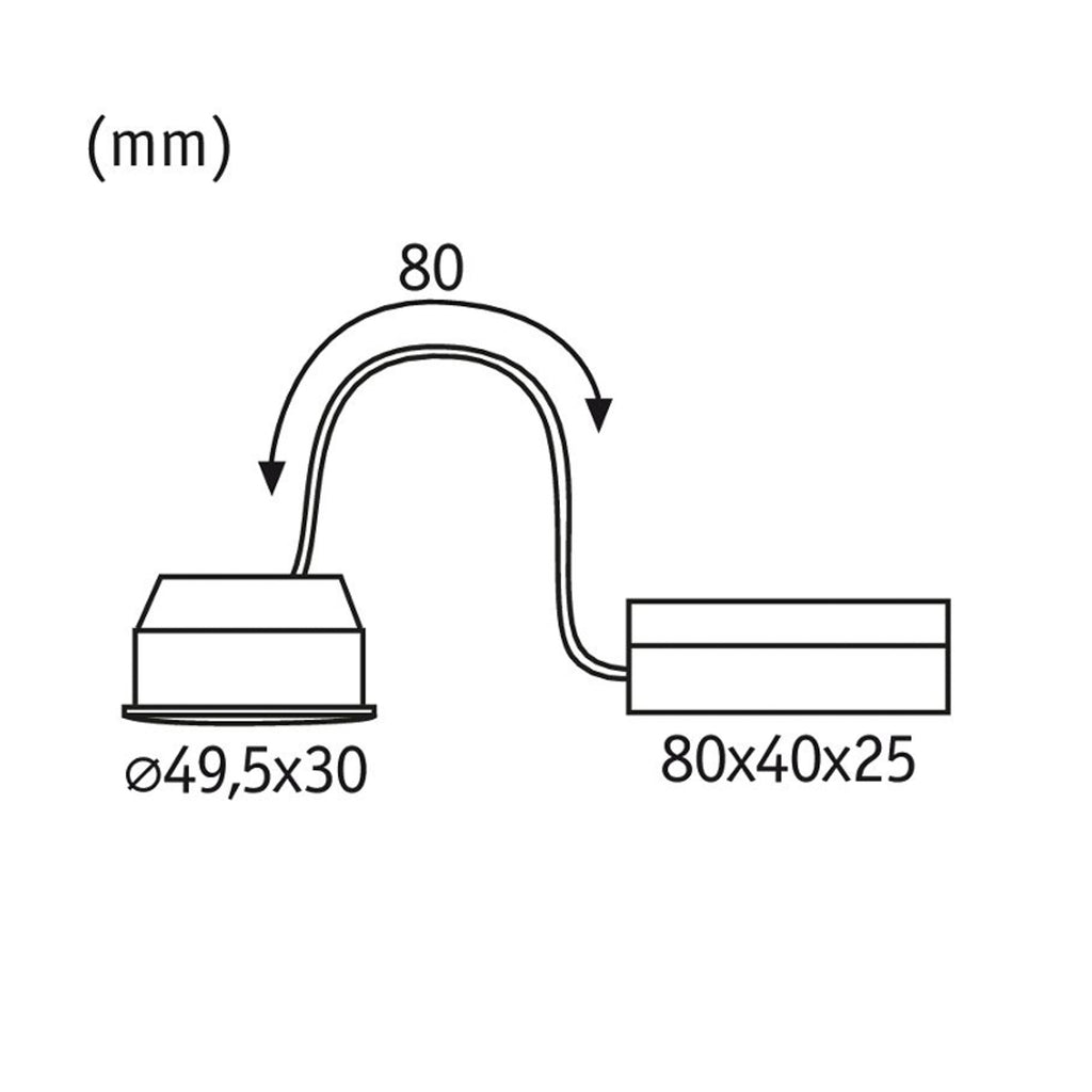 LED innbyggingsspot Coin Nova Plus dimbar Ø5 cm 6,3W Paulmann bakside