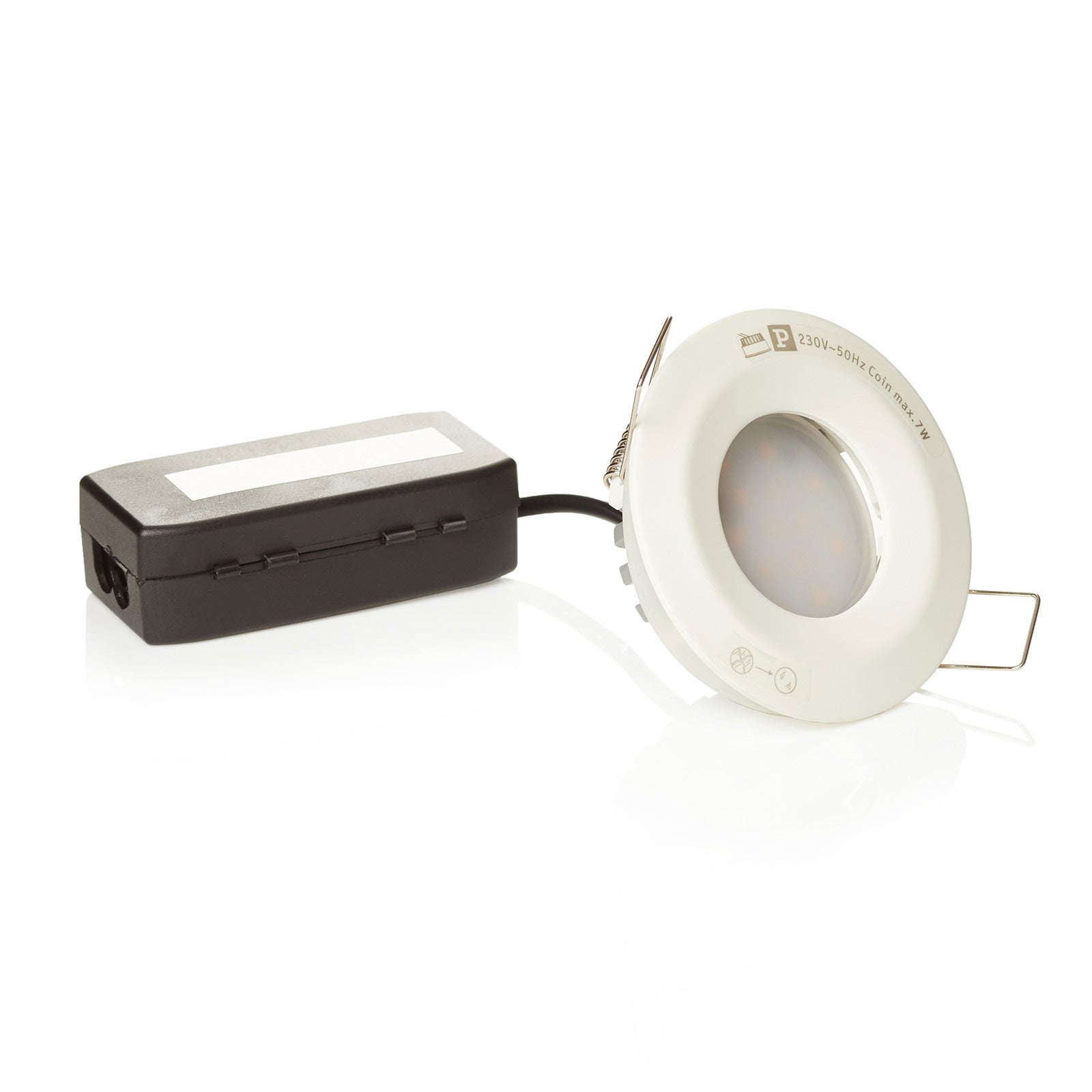 Montert LED innbyggingsspot Coin Slim dimbar Ø7,8 cm IP65 fra Paulmann