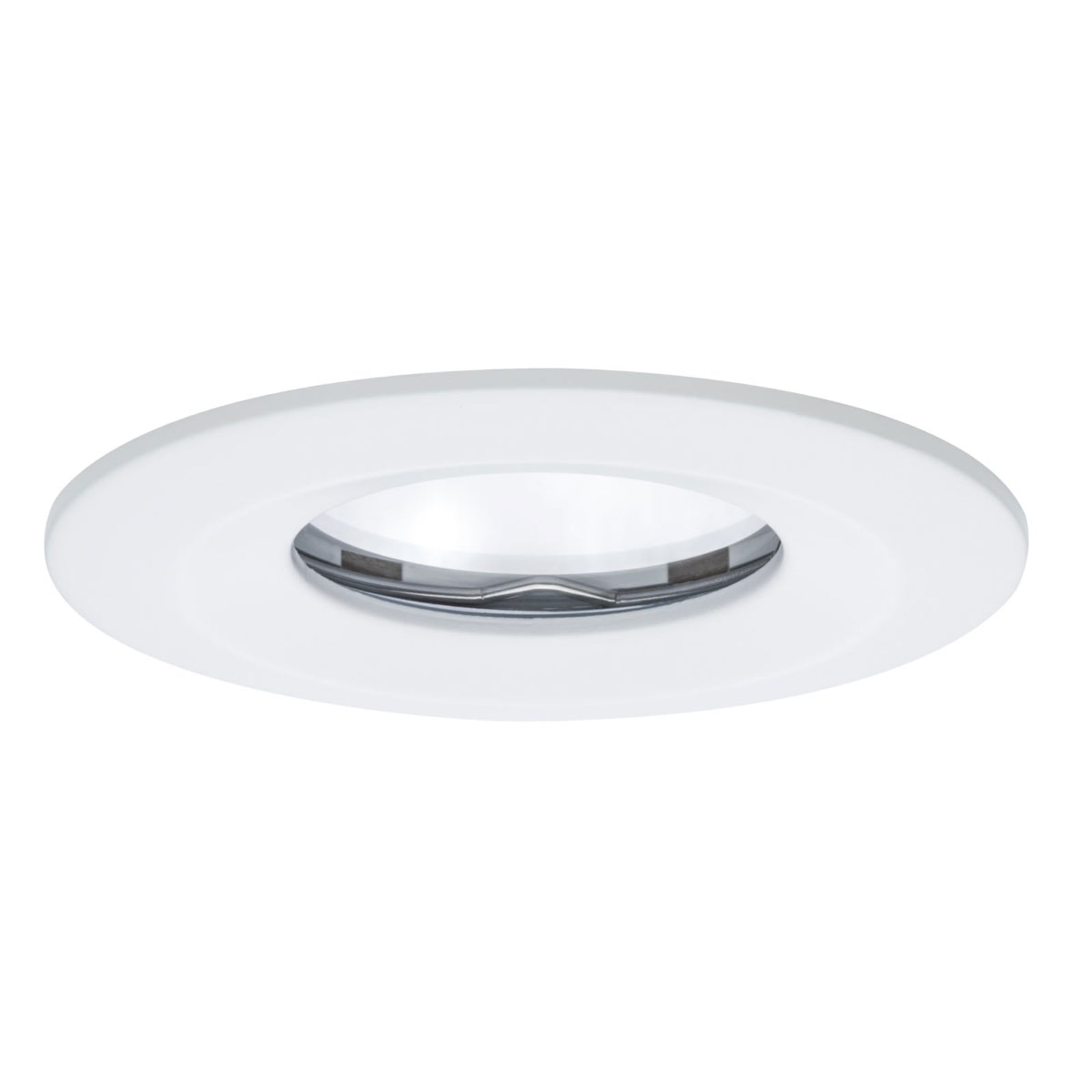 LED innbyggingsspot Coin Slim dimbar Ø7,8 cm IP65 Paulmann lys i bruk
