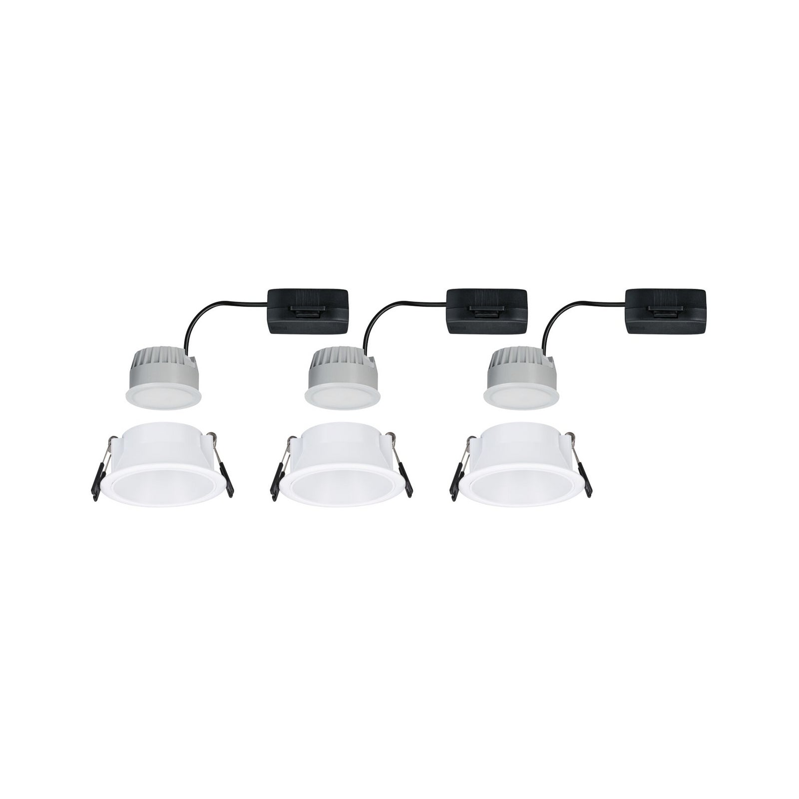 LED innbyggingsspot Cole Coin hvit detalj av lyskilde