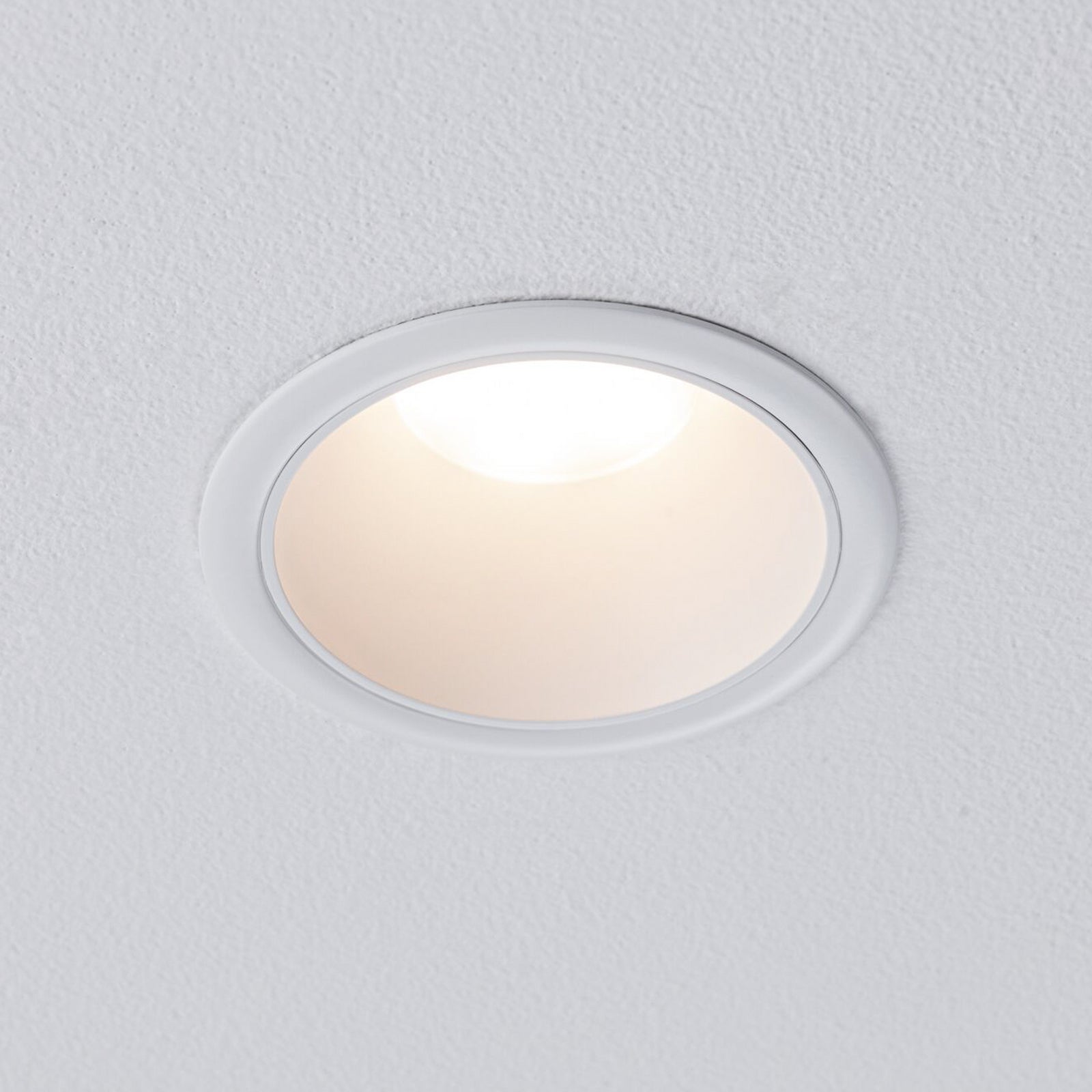 LED innbyggingsspot Cole Coin hvit nærbilde av dimmer