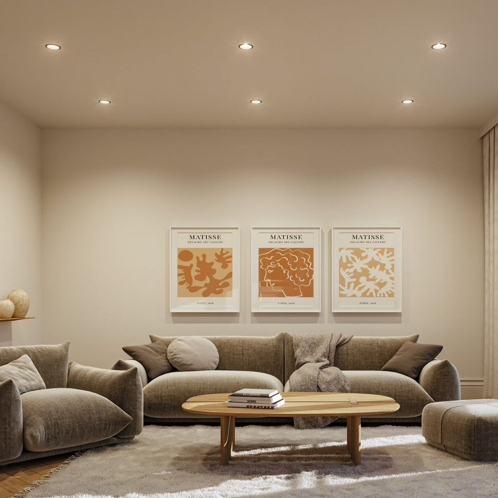 LED innbyggingsspot Cole Coin svart dimbar forfra