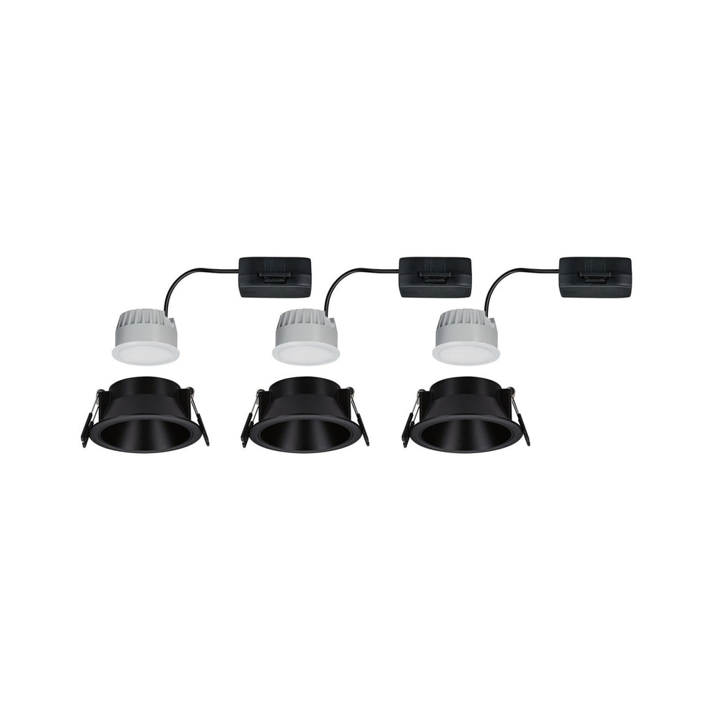 LED innbyggingsspot Cole Coin svart dimbar bakside