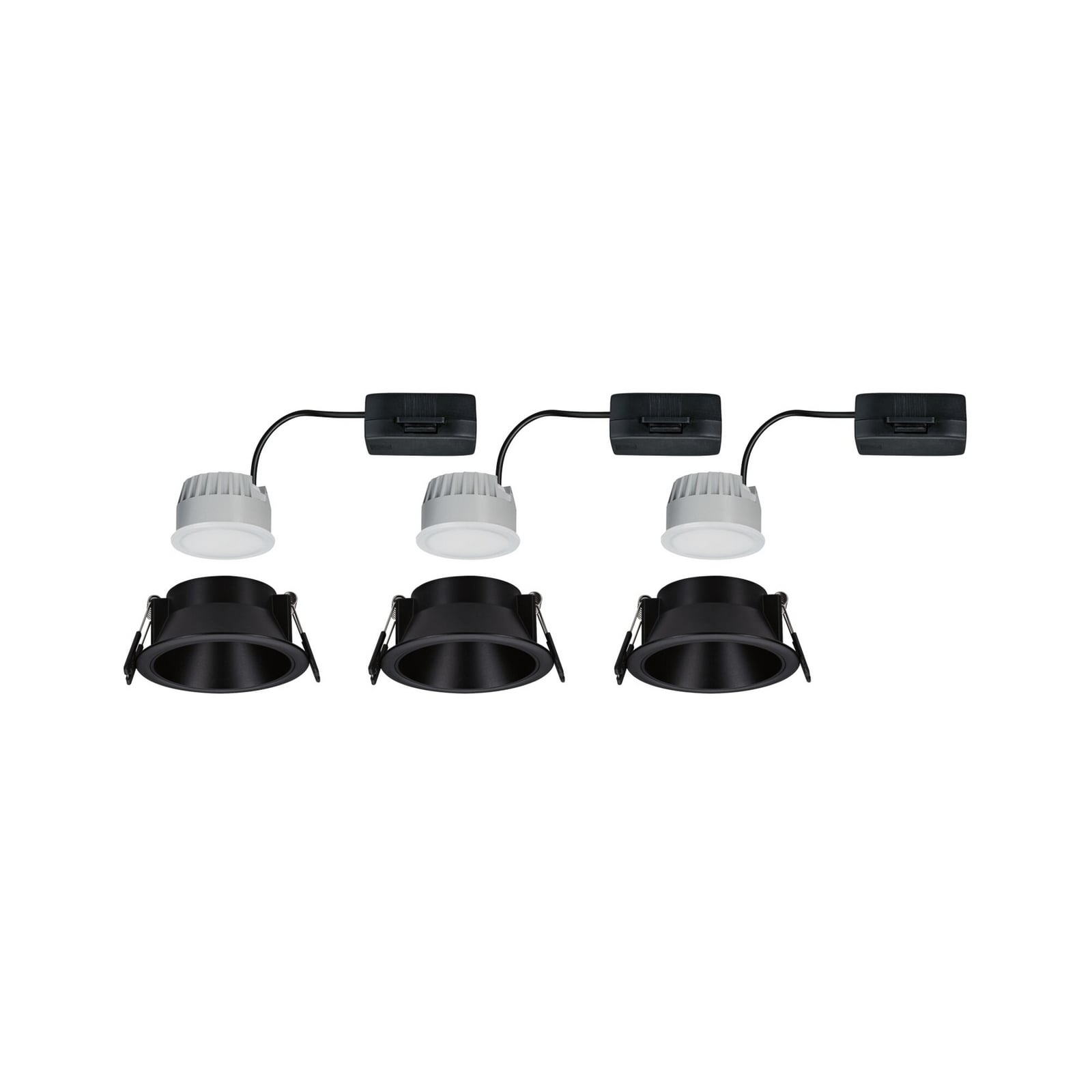 LED innbyggingsspot Cole Coin svart dimbar bakside