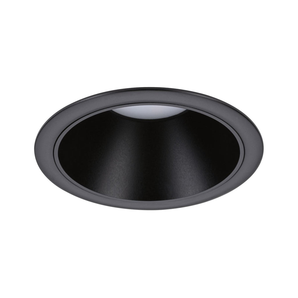 LED innbyggingsspot Cole Coin svart dimbar detalj av lys