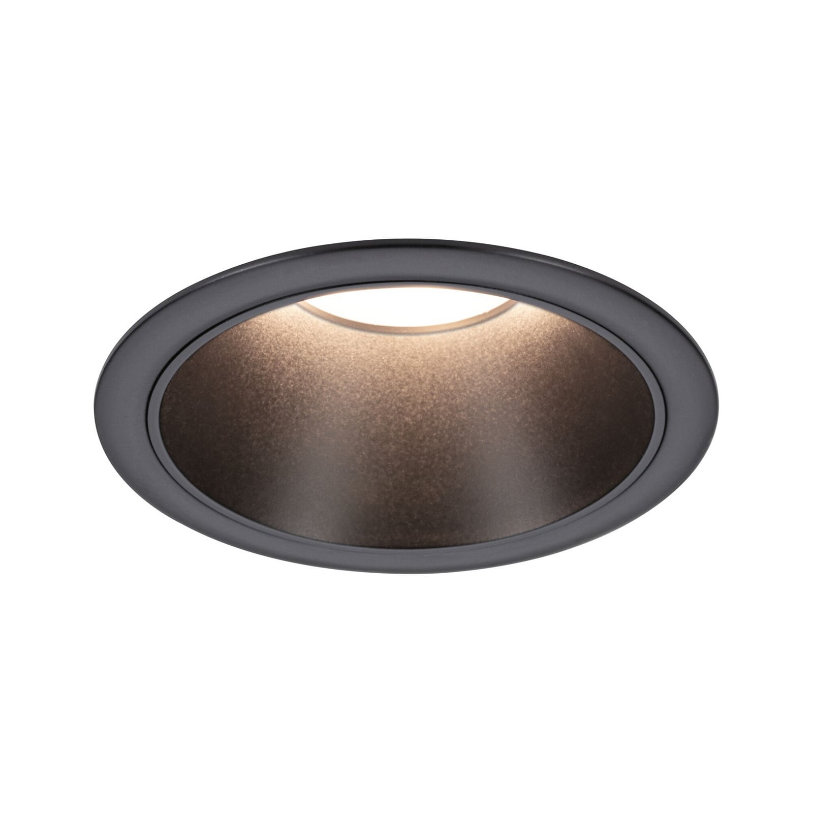 LED innbyggingsspot Cole Coin svart dimbar montert i tak