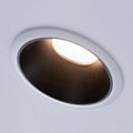 LED innbyggingsspot Cole dimbar svart-hvit IP44 6,5W forfra