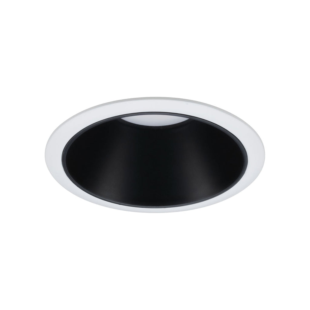 LED innbyggingsspot Cole dimbar svart-hvit IP44 6,5W bakside